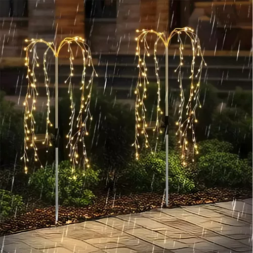 Napelemes kerti lámpa LED ADONIS 3000K hajtott dekoratív fa LUMILED