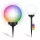 Napelemes kerti lámpa LED ATRIS Földre szerelhető fehér golyós 15cm RGB LUMILED
