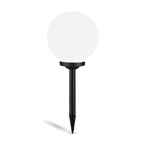 Napelemes kerti lámpa LED ATRIS Földre szerelhető fehér golyós 30cm RGB LUMILED