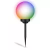 Napelemes kerti lámpa LED ATRIS Földre szerelhető fehér golyós 30cm RGB LUMILED