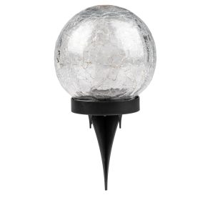   EMERIA 2700K LED napelemes kerti lámpa, talajra szerelhető, dekoratív gömb, IP44, LUMILED