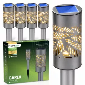   5x Napelemes kerti LED lámpa 2700K leszúrható oszloplámpa áttört CAREX LUMILED