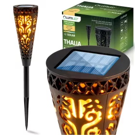   THALIA LUMILED napelemes kerti lámpa LED 2700K IP44 kültéri oszloplámpa fekete