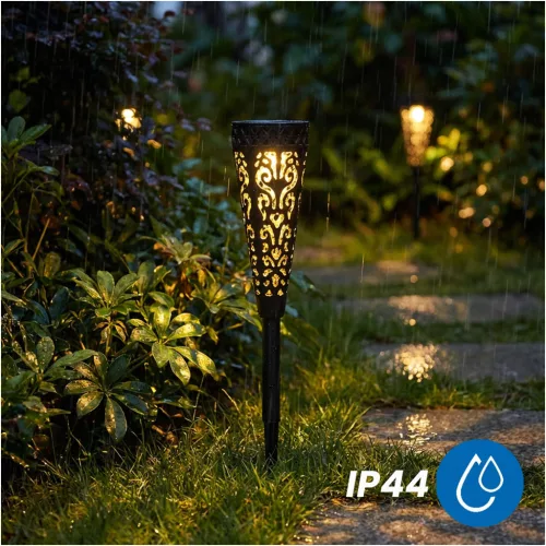 THALIA LUMILED napelemes kerti lámpa LED 2700K IP44 kültéri oszloplámpa fekete