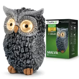   Napelemes LED kerti lámpa dekoratív bagolyfigura 3000K MALVA IP44 Lumiled