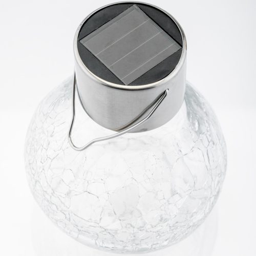 LED napelemes lámpa BALL kerti akasztós üveg MARANTA IP44 6500K LUMILED