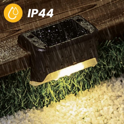 4x napelemes LED lámpa STICO 4000K lépcsőlámpák kültéri lámpák lépcsőhöz terasz vízálló LUMILED