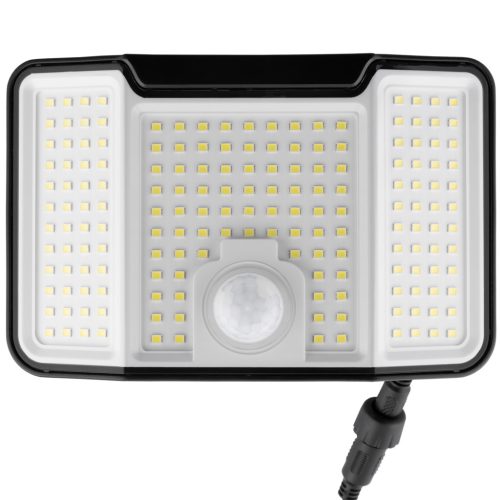 Solar Floodlight LED homlokzati lámpa 6500K IP44 mozgás- és szürkületérzékelő LENO LUMILED
