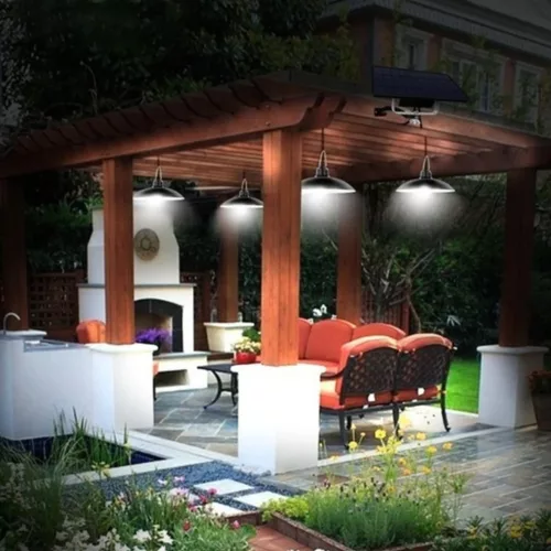 Solar LED kültéri kerti lámpa 4000K IP44 + távirányító HELIA LUMILED