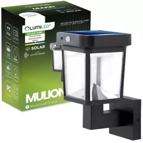   Napelemes fali lámpa LED homlokzati lámpa 4000K IP44 mozgás- és szürkületérzékelő MULION LUMILED