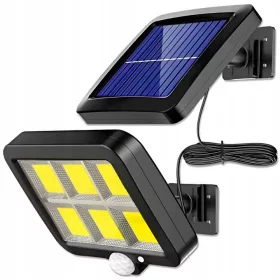   Napelemes LED-es reflektor halogén kerti lámpa 6500K IP65 mozgás- és szürkületérzékelő DECRO LUMILED