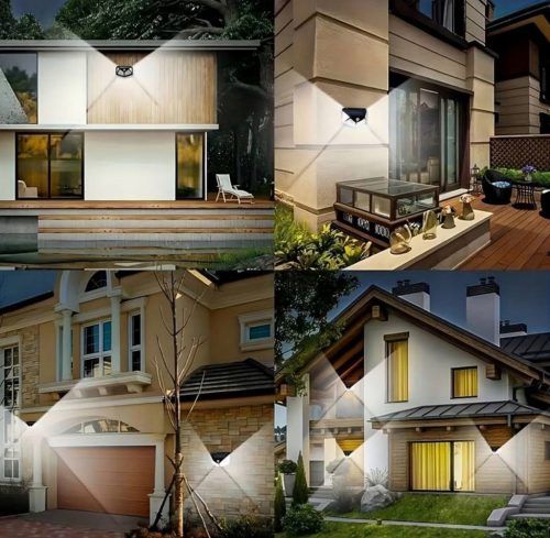 Napelemes LED-es reflektor halogén kerti lámpa 6500K IP65 mozgás- és szürkületérzékelő VERIS LUMILED