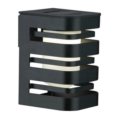 Napelemes fali lámpa LED homlokzati lámpa, felületre szerelhető CAMILA 3000K szürkületérzékelő LUMILED