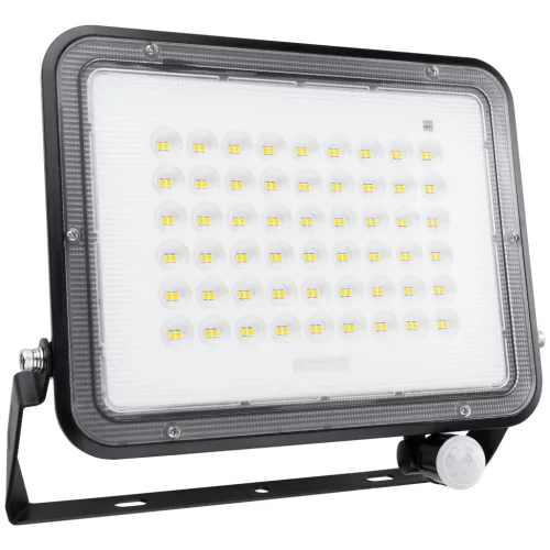 Napelemes LED halogén reflektor 200W kerti lámpa 4000K IP65 PIR mozgásérzékelő + távirányító FULGOR LUMILED