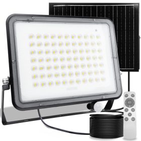   Napelemes LED halogén reflektor 300W kerti lámpa 4000K IP65 PIR mozgásérzékelő + távirányító FULGOR LUMILED