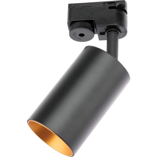 GU10 nyomvonalas spotlámpa fekete - arany SAGI lámpa egyfázisú sínekhez