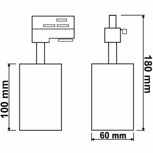 GU10 nyomvonalas spotlámpa fekete - arany SAGI lámpa egyfázisú sínekhez