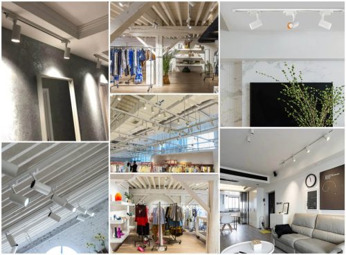 GU10 sínlámpa fehér - arany SAGI lámpa egyfázisú sínekhez