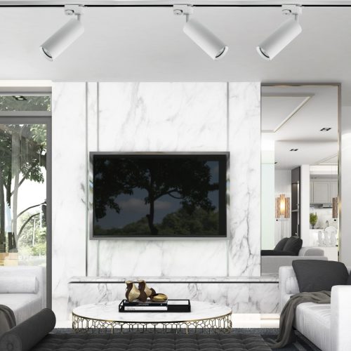 GU10 nyomvonalas spotlámpa fehér RITI lámpa egyfázisú sínekhez