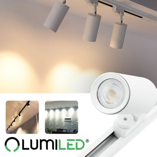 GU10 nyomvonalas spotlámpa fehér RITI lámpa egyfázisú sínekhez