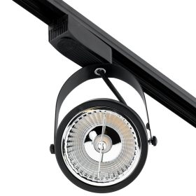   Sínes Spotlámpa GU10 AR111 Fekete VICTUS lámpa egyfázisú fényes sávokhoz