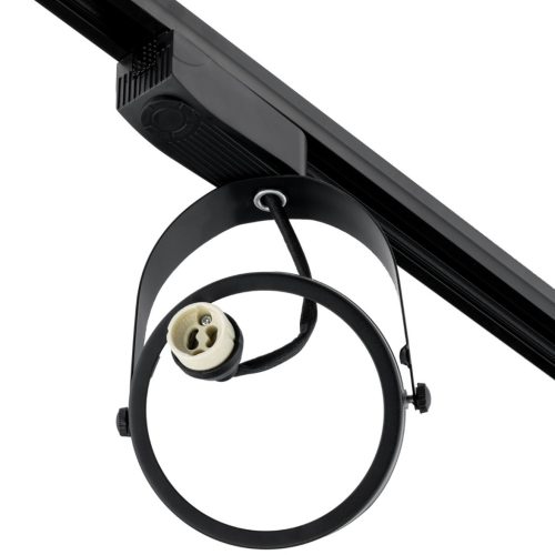 Sínes Spotlámpa GU10 AR111 Fekete VICTUS lámpa egyfázisú fényes sávokhoz