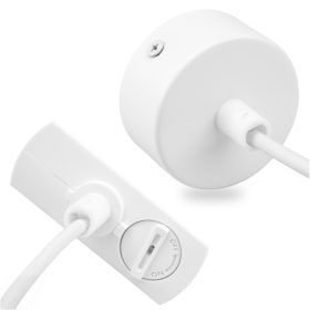   Tápegység adapter gyűjtősínekhez, szerelőaljzat 1F fehér LUMILED