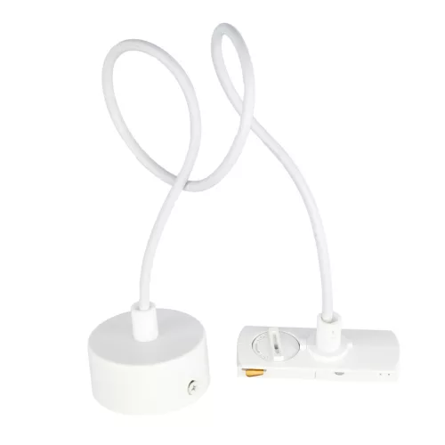 Tápegység adapter gyűjtősínekhez, szerelőaljzat 1F fehér LUMILED