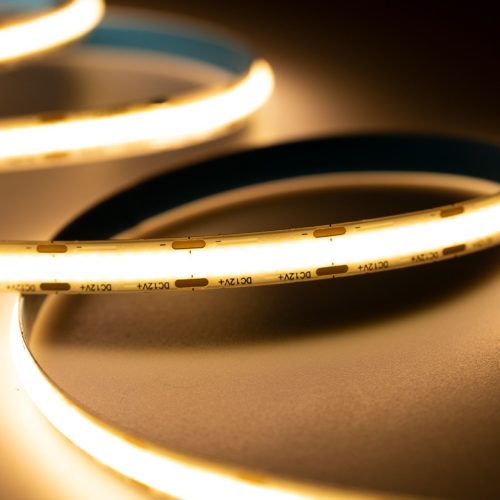 LED szalag COB shalag 12V 50W 1920LED NEON IP65 Meleg 8mm 5m