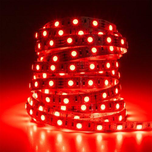 Szett LED szalag szalag 12V 24W 300LED SMD 5050 RGB 8mm 5m + tápegység + távirányító
