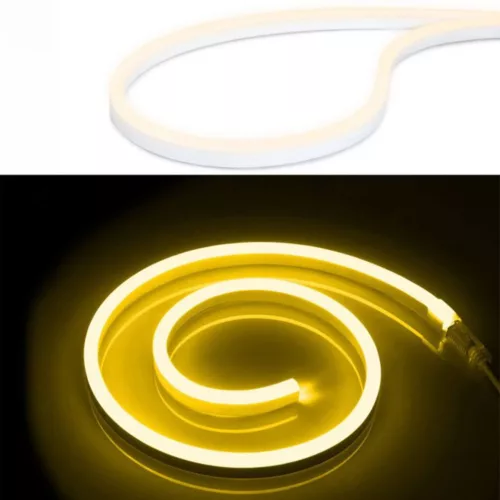 NEON LED szalag 12V 10W 120LED Sárga IP67 6x12mm 1m Lumiled