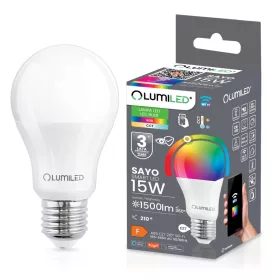   LED izzó E27 A65 15W = 100W 1500m RGB CCT szabályozható fényerejű intelligens TUYA WiFi SMART SAYO LUMILED