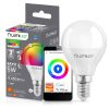 LED izzó E14 P40 BALL 5W = 40W 450lm RGB CCT szabályozható Smart TUYA WiFi SMART SAYO LUMILED