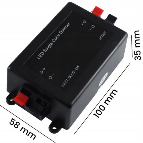 Dimmer LED szalagokhoz, Rádióvezérlő RF távirányítóval 8A 12V