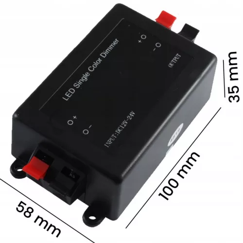Dimmer LED szalagokhoz, Rádióvezérlő RF távirányítóval 8A 12V