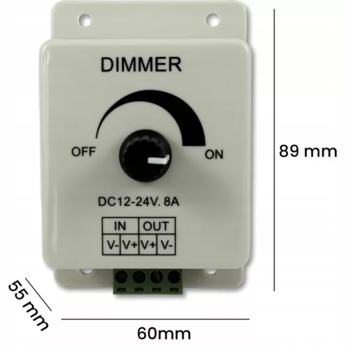 Dimmer LED szalagokhoz Kézi vezérlő 8A 12V gombbal
