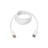 USB CC tápkábel, fehér, 1 m, gyors töltés, Masterled