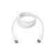 USB CC tápkábel, fehér, 1 m, gyors töltés, Masterled