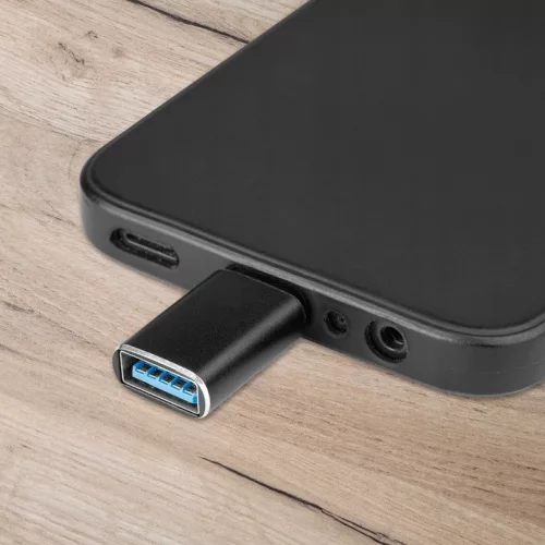 Masterled USB-A - USB-C adapter 5A, fekete
