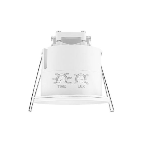 Mozgás- és alkonyatérzékelő mikrohullámú jelenlétérzékelő, süllyesztett, IP54, 360°, Masterled