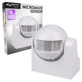   PIR mozgás- és alkonyérzékelő kültéri fehér IP44 180° Masterled