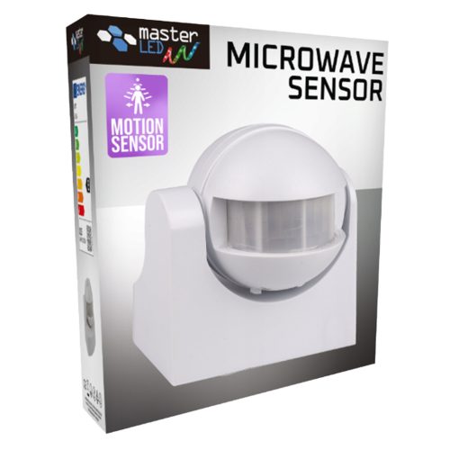 PIR mozgás- és alkonyérzékelő kültéri fehér IP44 180° Masterled