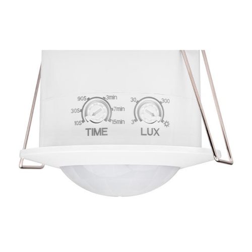 PIR mozgás- és alkonyérzékelő mennyezetre szerelhető, fehér, 360°, Masterled