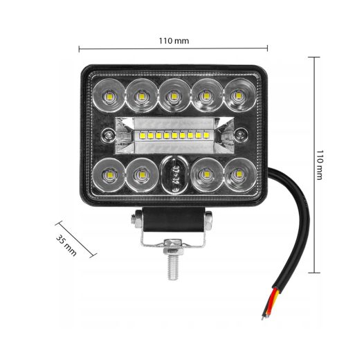 LED műhelylámpa halogén 54W 2800lm 6000K Hideg 60° IP67 Masterled