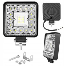   LED halogén terepjáró munkalámpa 123W 12300lm 6000K Hideg 10-60V IP67 Masterled