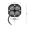 LED autós munkalámpa halogén 40W 3600lm 6000K Hideg 180° Fekete IP67 Masterled