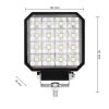 LED autós munkalámpa halogén 48W 4000lm 6000K Hideg 180° fekete IP67 Masterled