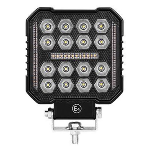 LED Munkalámpa Figyelmeztető Lámpa 50W 3800lm 6000K Hideg Narancs 180° Fekete IP67 Masterled