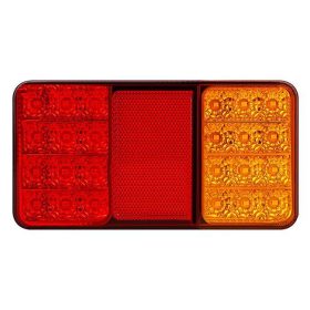   LED hátsó kombinált lámpa irányjelző 3 az 1-ben jobb 5W 500lm 90° fekete piros narancs IP65 Masterled