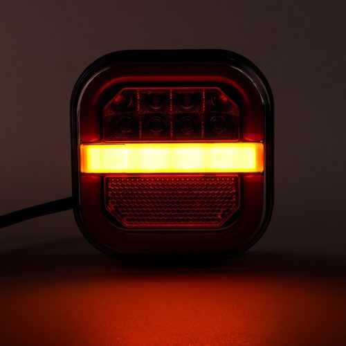 Bal hátsó LED kombinációs lámpa, helyzetjelző, féklámpa, irányjelző, 27W, 2700lm, piros, narancssárga, fehér, IP67, Masterled